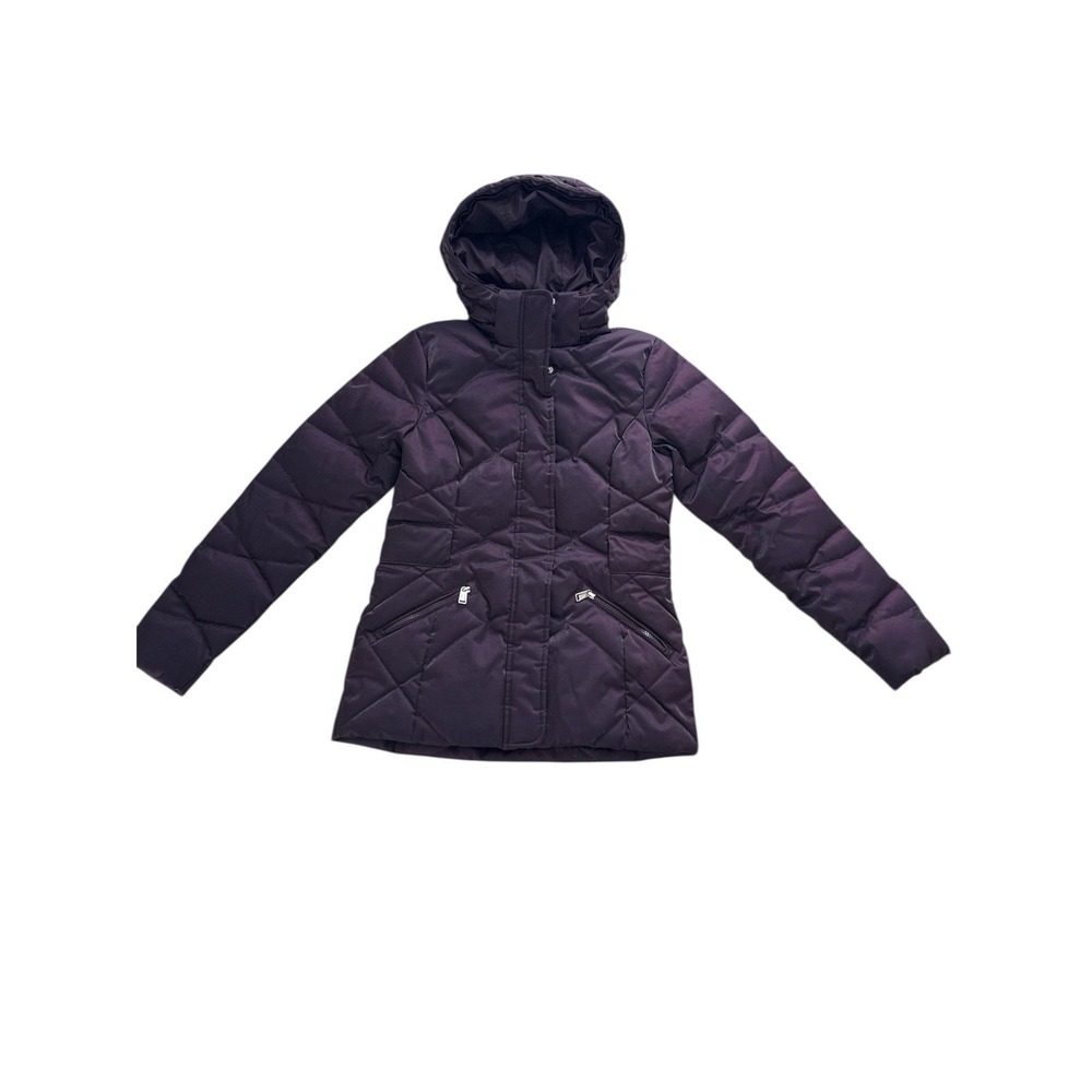 The North Face Puffer Jacket Hooded Womens Small Purple Hooded Goose‎ Down Coat